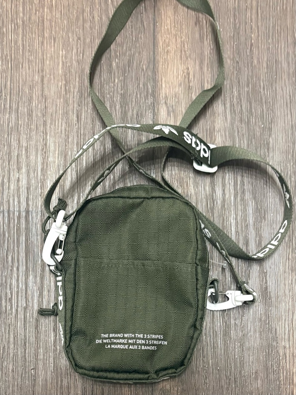 Adidas Originals Trefoil Olive Green Mini Crossbody Festival Bag - Picture 2 of 3
